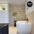 Mosaïque sur filet | 15x60 cm | Tilestone Cliffstone White