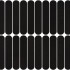 Carreaux muraux en céramique | 5x25 cm | Materia Curve Black