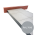 Profil | 14x240 cm | Buzon Profilé de finition terrasse H140mm Gris