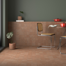 Carrelage en céramique sol et mur | 10x10 cm | Stage Terracotta