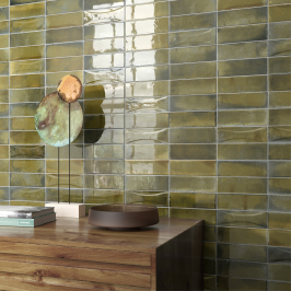 Carreaux muraux en céramique | 6.5x20 cm | Hanoi Wild Olive