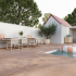 Carrelage extérieur en céramique | 100x100 cm | Tilestone Beton Ciré Terra