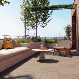 Caillebotis | 45x45 cm | Decking Tile Oak 