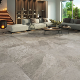 Carrelage en céramique sol et mur | 100x100 cm | Slate Stone Grey Slate Stone