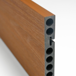 Lame de terrasse | 20x220 cm | Bordure composite Beige