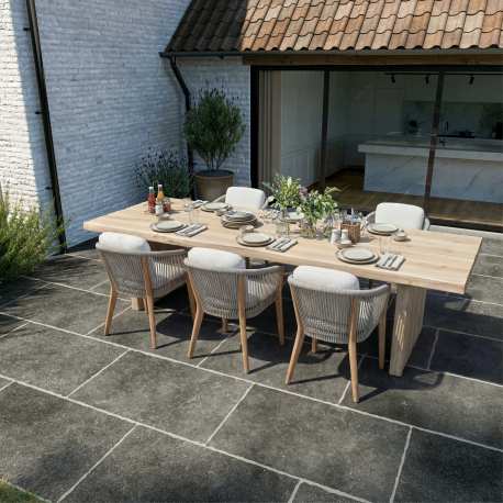 Carrelage extérieur en céramique | 60x90 cm | Tilestone Heritage Bluestone