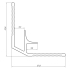 Profil | 2.78x280 cm | Premium Profil d'angle intérieur Noir mat