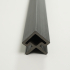 Profil | 4.95x290 cm | Panneau mural Outdoor Classic Black Profilé d'angle Droit 
