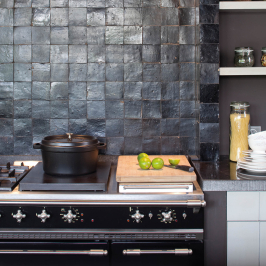 zellige, carrelages mural, noir, carrelage Marocain, fait main, impermo