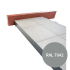 Profil | 13x240 cm | Buzon Profilé de finition terrasse H130mm Gris