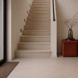 Rénovation d'escalier | 31x127 cm | VYGO Tiles Essential Sand Kit de marches d’escalier Vygo Traptrede