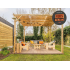 Lame de terrasse | 20x220 cm | Bordure composite Dark Brown