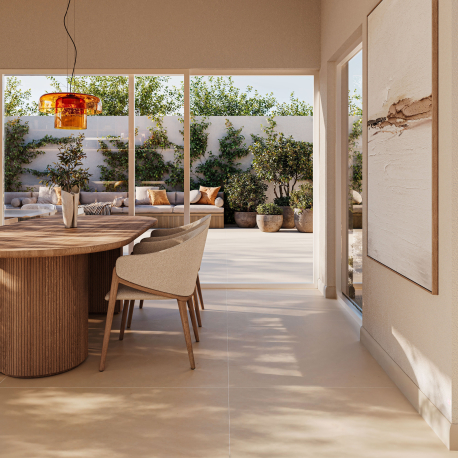 Carrelage en céramique sol et mur | 120x120 cm | Natural Blend Wheat
