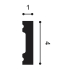Plinthes en PVC | 4x200 cm | Orac Decor Square RAL9003