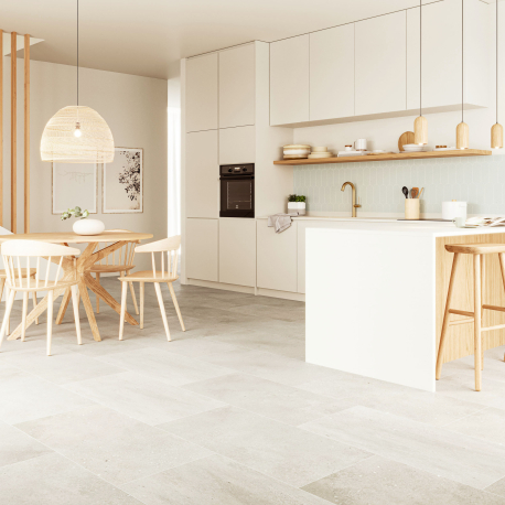 Vinyle/PVC à clipser | 47x91.5 cm | VYGO Tiles Essential Chalk