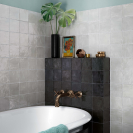 Carreaux muraux en céramique | 13.2x13.2 cm | La Riviera Gris Nuage