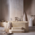 Carrelage en céramique sol et mur | 60x120 cm | vtwonen Portland Travertine Marfil