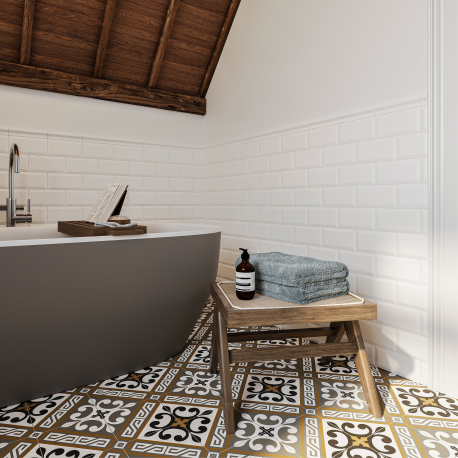 Carreaux muraux en céramique | 10x20 cm | Biseauté White
