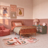 Vinyle/PVC à clipser | 45.7x91.4 cm | VYGO Tiles Terrazzo Blush