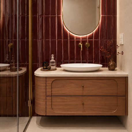 Carreaux muraux en céramique | 7x24.4 cm | Soho Burgundy