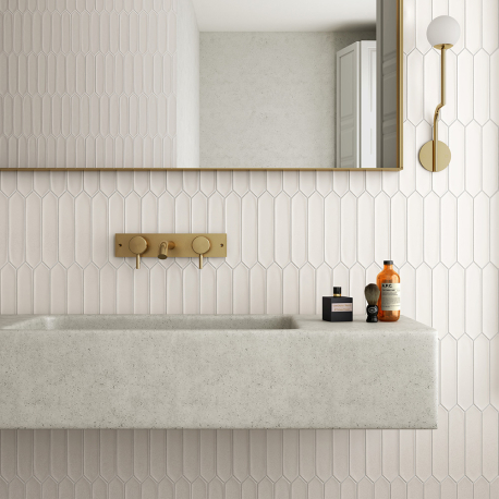 Carreaux muraux en céramique | 5x25 cm | Lanse White