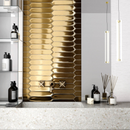 Carreaux muraux en céramique | 5x25 cm | Lanse Gold