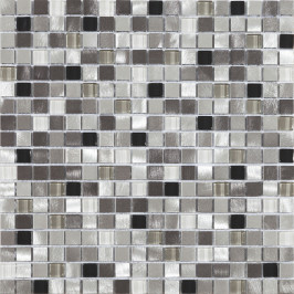 Mosaique en verre, mosaique, gris, métalliques, verre, salle de bain, Tilestone