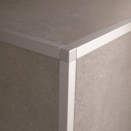 Profil | 1.25x1.25 cm | Embout de profilé Alu Argent Anodisé, Carré