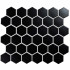 Mosaïque | 28.2x32.5 cm | Mosaic Black Matt Big Hexagon