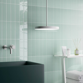 Carreaux muraux en céramique | 5x20 cm | Mundano Cloud Edge Decor Glossy